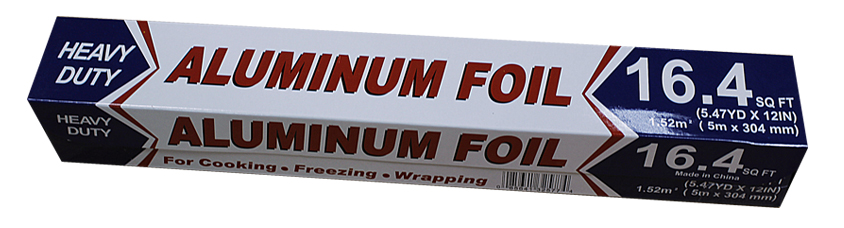 Papel Aluminio Foil en Rollo de 30 cm x 5 mts. Caja de 50 Unidades
